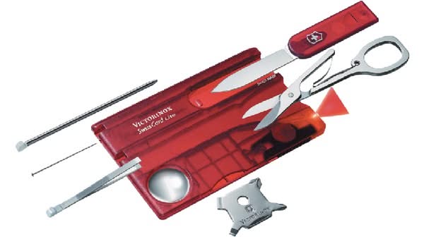 Victorinox SwissCard Lite rouge transparent 0.7300.T -