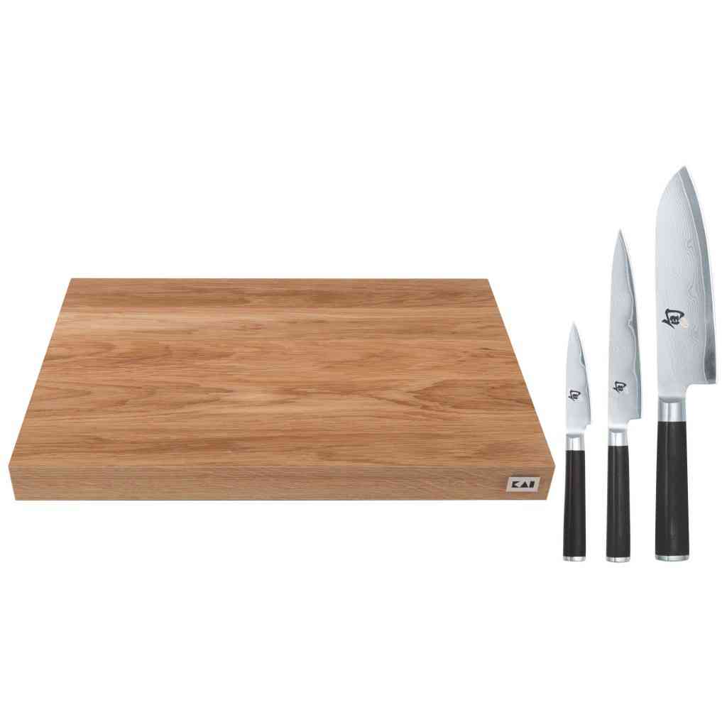Kai DM0789DM SET1 (Shun) Bloc à hacher avec 3 couteaux -