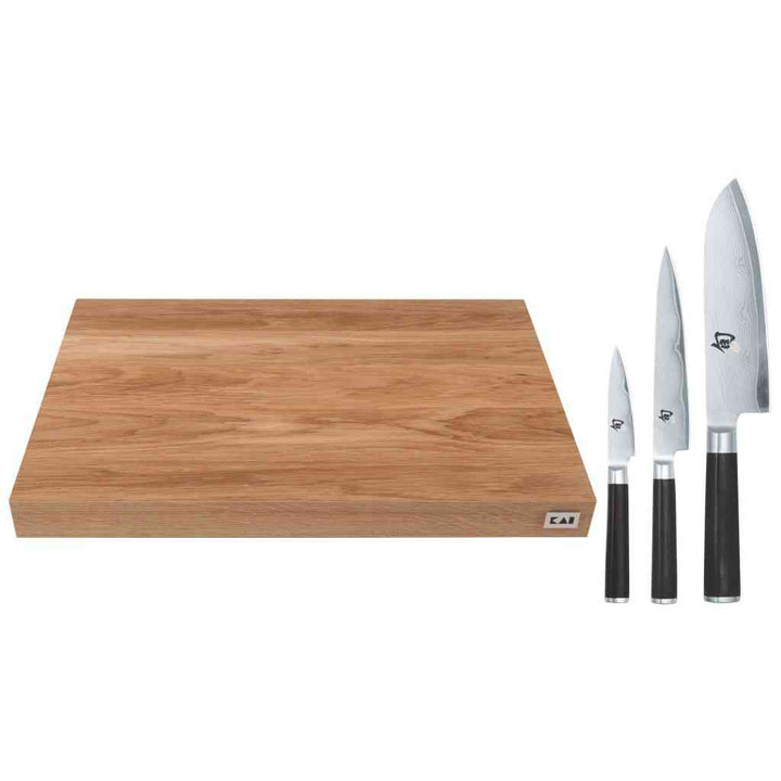 Kai DM0789DM SET1 (Shun) Bloc à hacher avec 3 couteaux -