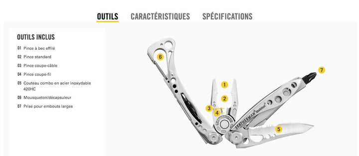 Leatherman Skeletool Argent -