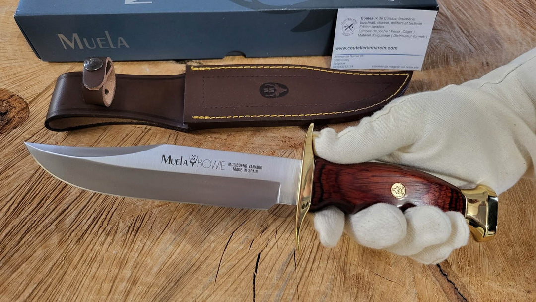 Muela BW18 Couteau de chasse Lame Bowie de 18 cm avec garde -