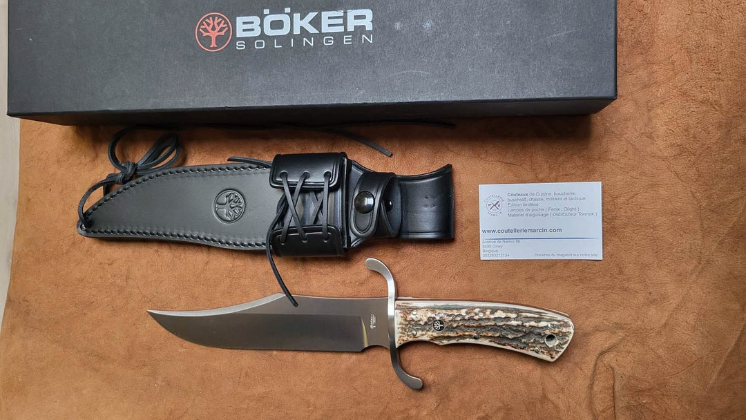 Boker 121547HH Couteau de chasse lame Bowie -