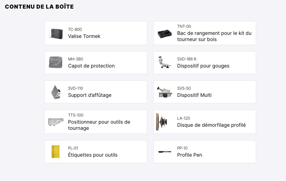 Kit du tourneurs sur bois Tormek TNT-808 -