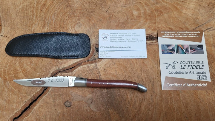 Laguiole Le Fidèle 2 mitres Inox Edition limitée Bois d'Azobé -