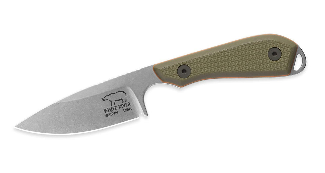 White River Knives M1 Pro Green/ Orange G10, Kydex -