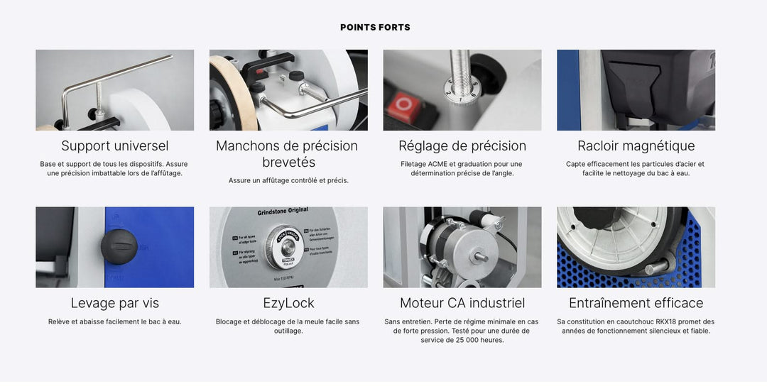 Les points forts de Tormek et de cette gamme