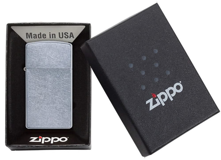 Zippo , Briquet, Slim, Street Chrome -