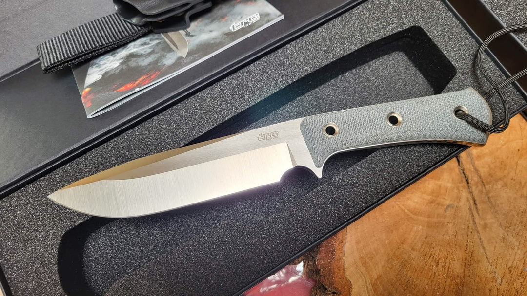 Trc Apocalypse Elmax Satin Black Canvas Micarta Kydex -