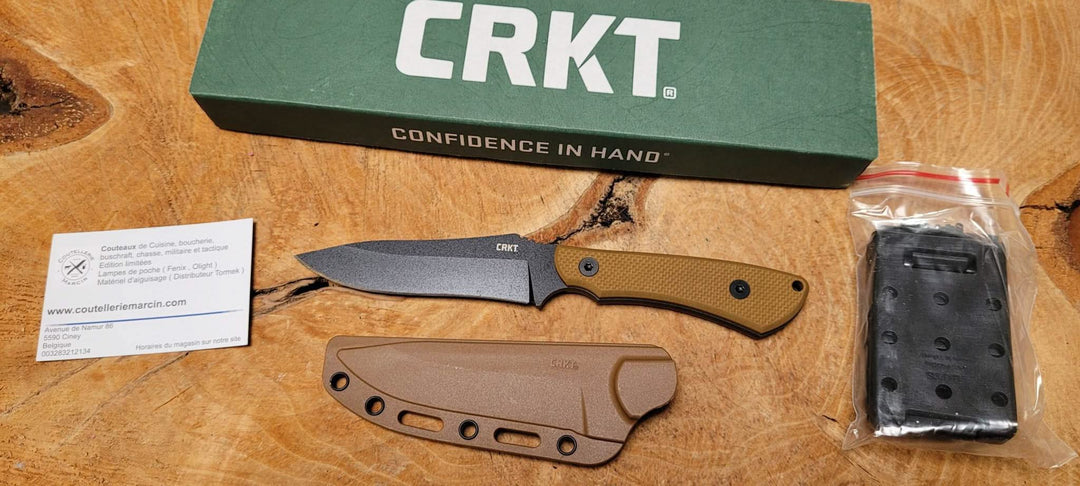 Crkt 2083 Ramadi Coyote avec étui Kydex + Présentoir offert -