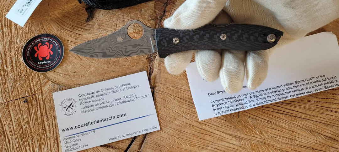 Spyderco C255CFPD SpyOpera, Damasteel, Sprint 2022 -