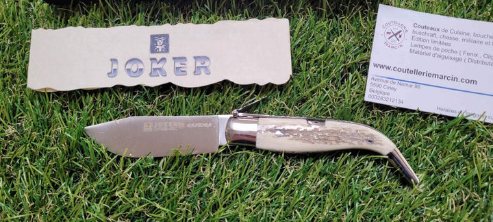 Joker Pastora , Couteau pliant en bois de cerf -