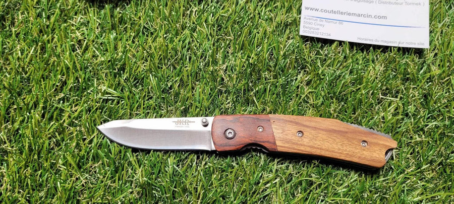 Jkr Couteau de poche pliant , bois de Zèbre -