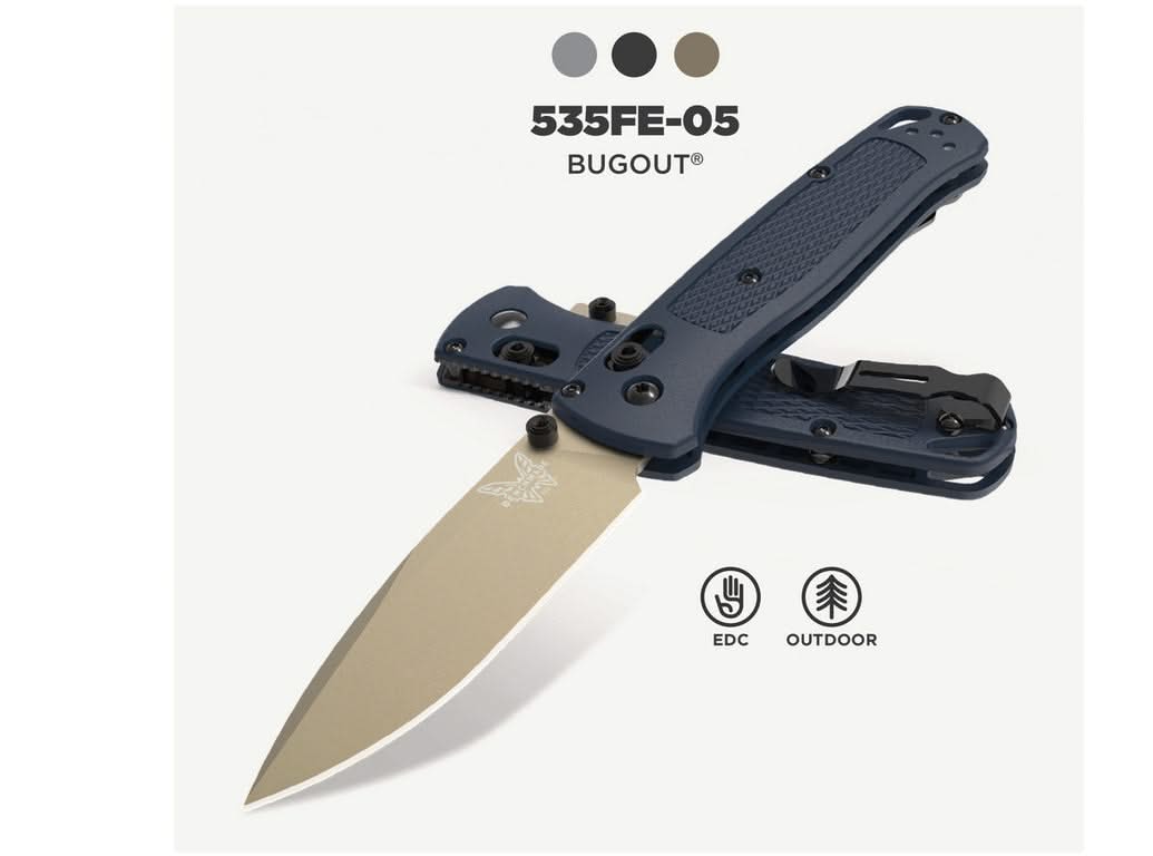 Benchmade 535FE-05 BUGOUT, Crater Blue Grivory -