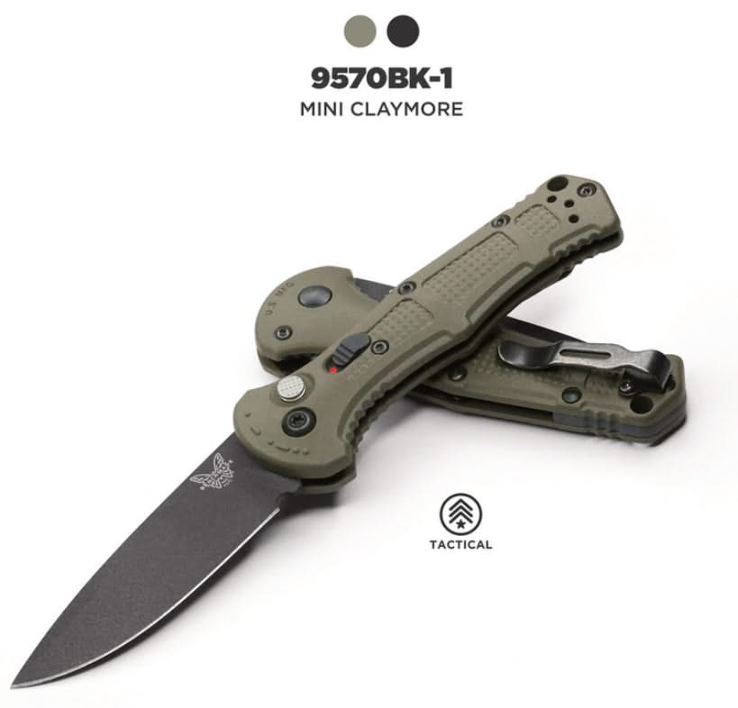 Benchmade 9570BK-1 MINI CLAYMORE, Ranger Green -