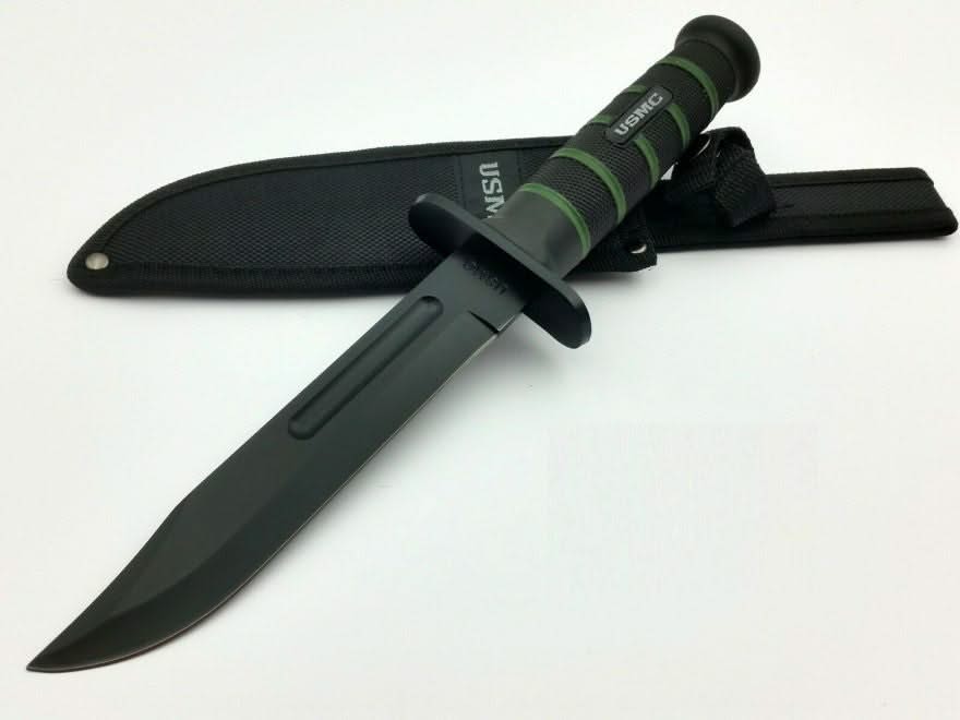 Très beau Couteau fixe United Cutlery UC-3156 ( UC3156 ) Usmc Blackout Militaire -