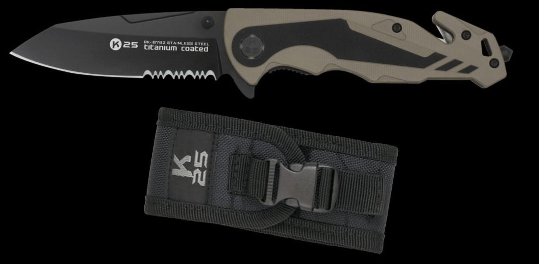 K25 Couteau pliant Tactique Coyote -
