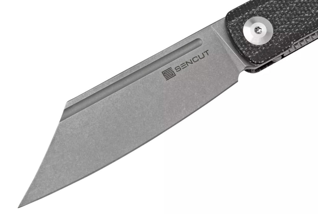 SENCUT Bronte SA08A Stonewashed, Black micarta, couteau de poche -