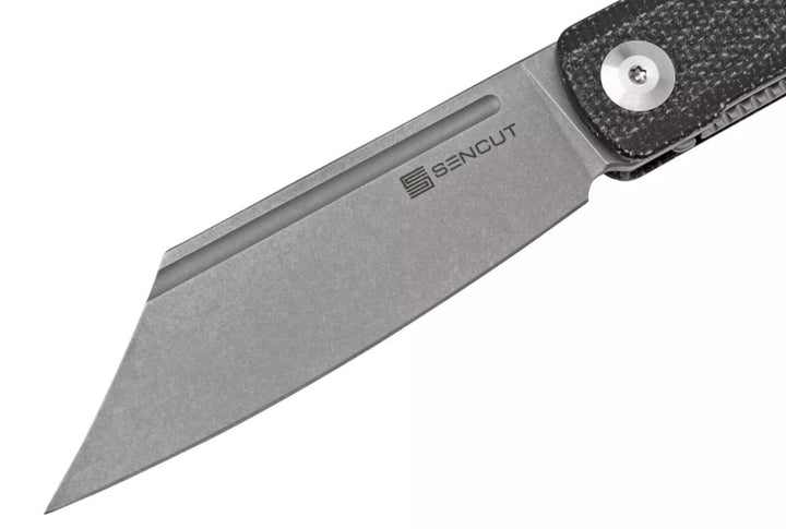 SENCUT Bronte SA08A Stonewashed, Black micarta, couteau de poche -