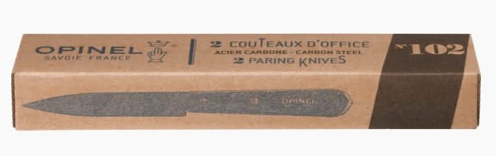 Opinel Boite de 2 Couteaux d'Office N°102 Carbone -