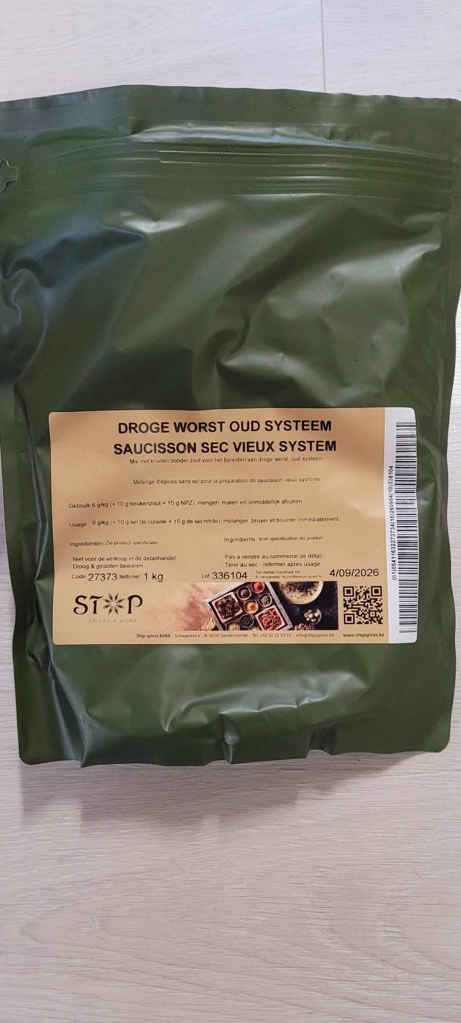 Stop Epice Saucisse séchée Vieux Système 1Kg -