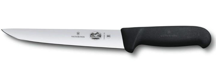 Victorinox 5.5503.18 Couteau à saigner/découper lame 18 cm manche fibrox noir -