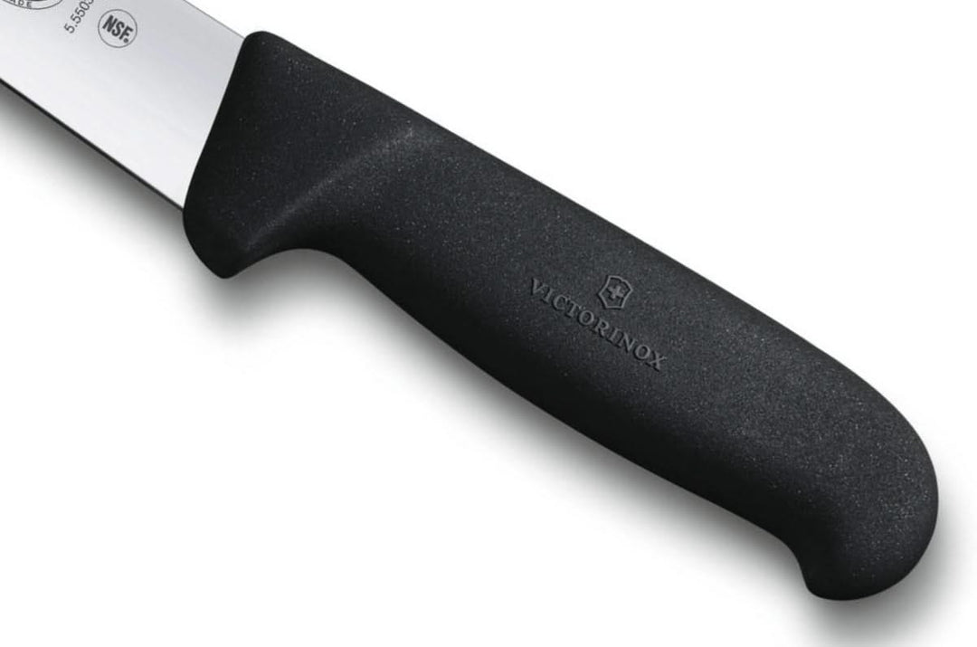 Victorinox 5.5503.18 Couteau à saigner/découper lame 18 cm manche fibrox noir -
