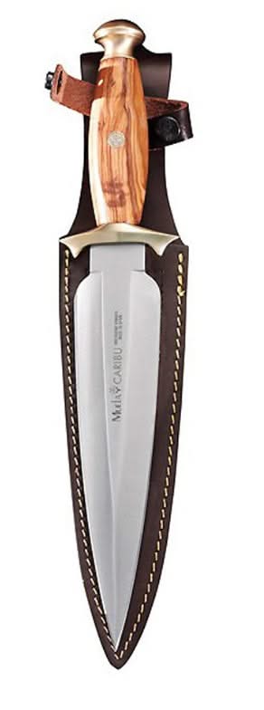 Muela Caribu.OL manche en olivier - feuille de laiton -