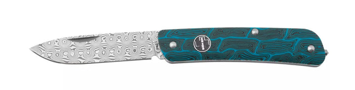 Böker 01BO559DAM couteau de poche Plus Tech Tool, Damascus Blade Blue Damast G10 -