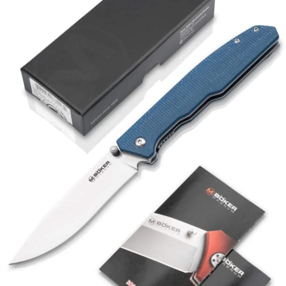 Böker Magnum 01SC714 couteau de poche Deep Blue Canvas -