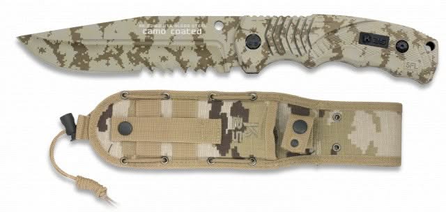 K25 RUI 32162 Couteau camo K25 SLF. Scie. Lame 14 cm -