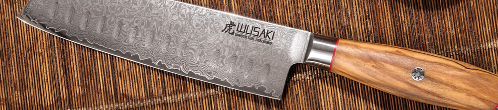 Wusaki Fujiko WUDORS17 Couteau damas  Fujiko 10CR santoku lame 18cm -