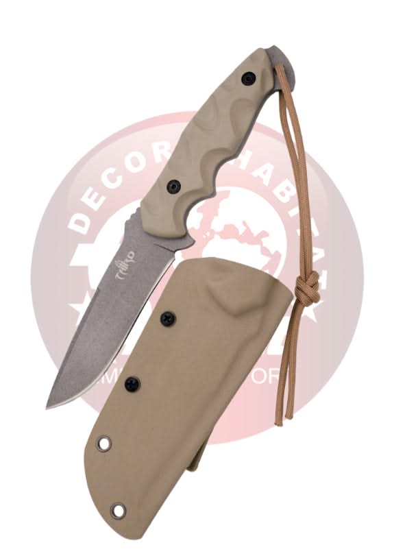 Amont H0200TN Couteau avec lame en acier plaqué titan Gun Grey de 12 cm -