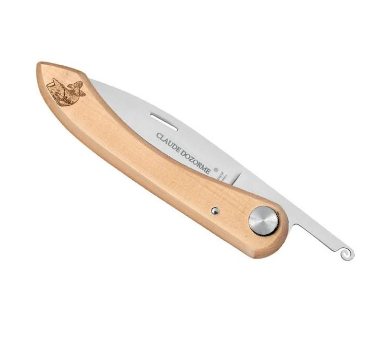 Claude Dozorme 4929BT Couteau Capucin Buis Décor Truite -
