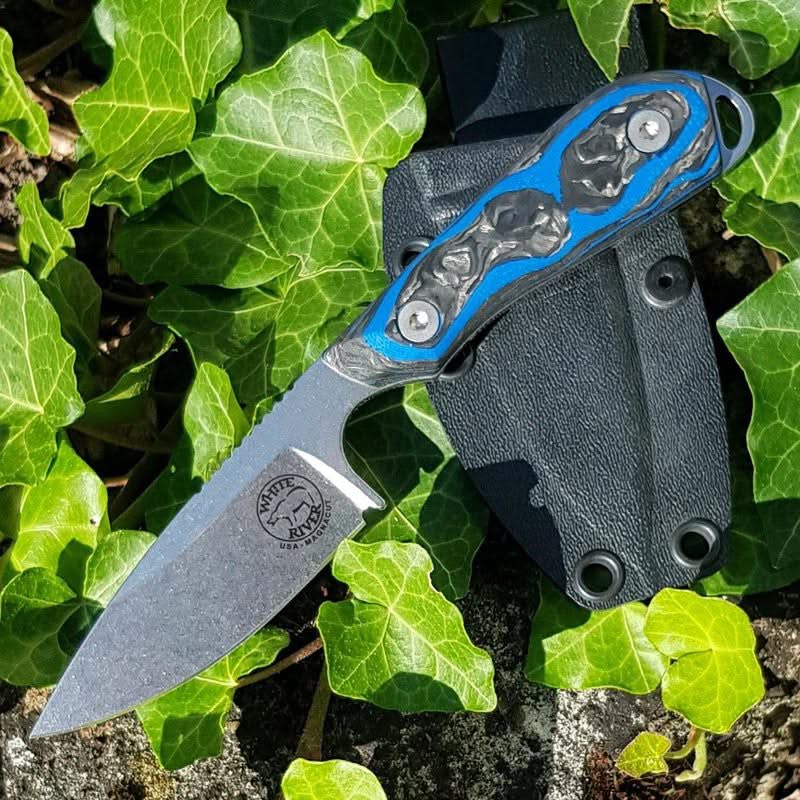 White River M1 Marbled CF/ Bleu G10, Limited 2023 Magnacut -