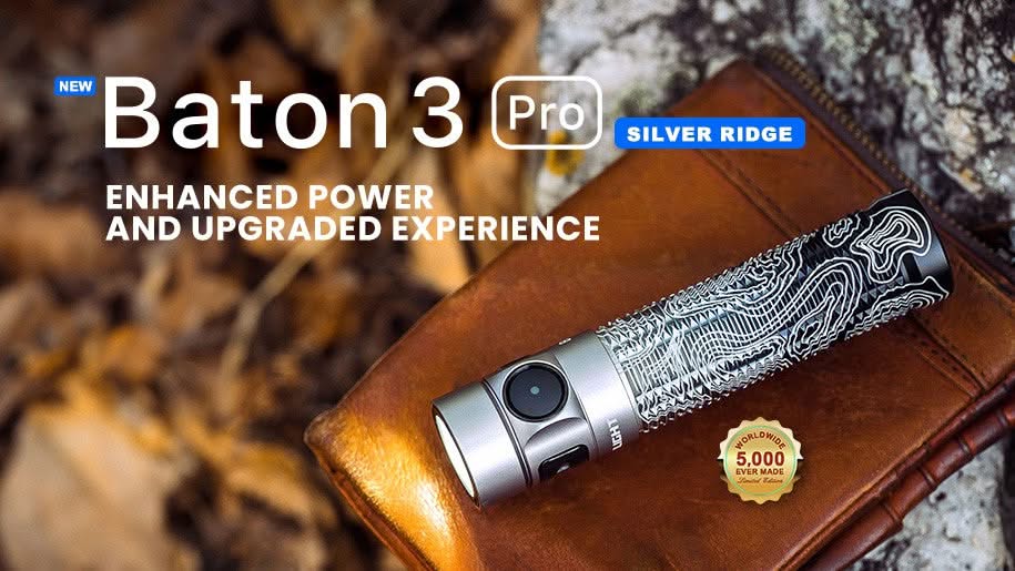Olight Baton 3 Silver Ridge Edition limitée -