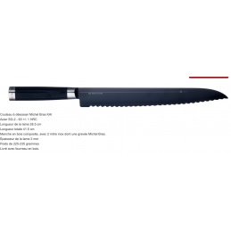 Couteau à pain Michel Bras Kai N°-9 BK-0017 ( BK0017 ) Lame de 28,5 cm - 