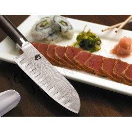 Couteau Japonais Santoku alvéolé Kai DM-0718 ( DM0718 ) Shun Classic lame de 18 cm - 