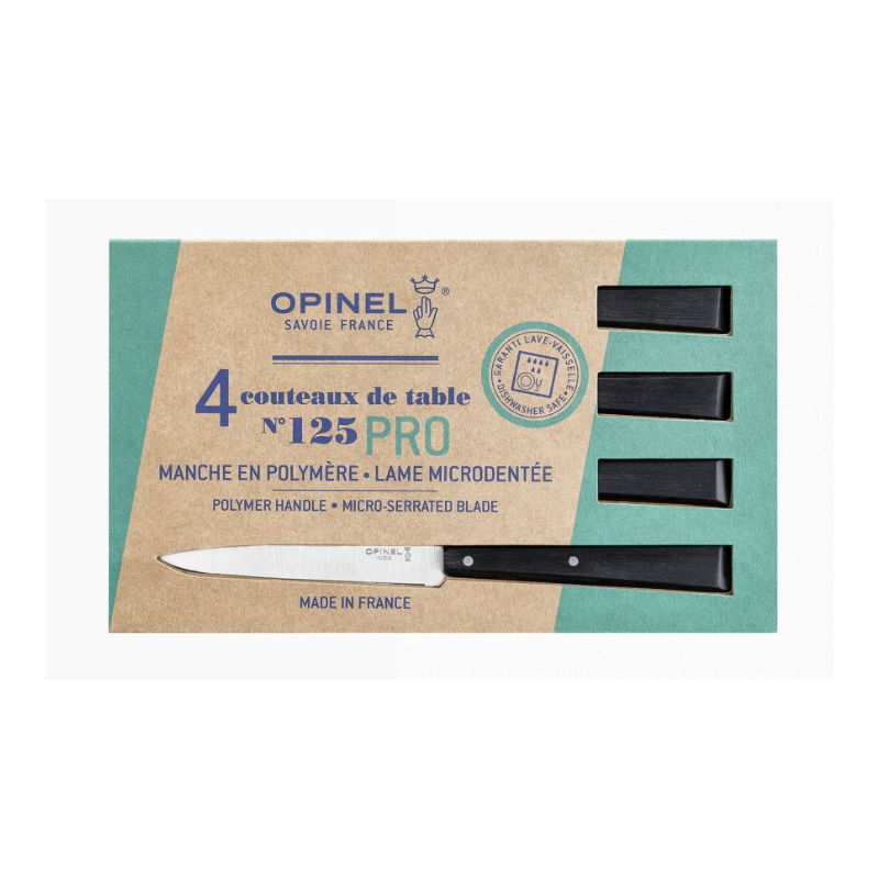 Opinel Coffret 4 couteaux de table N°125 Pro -