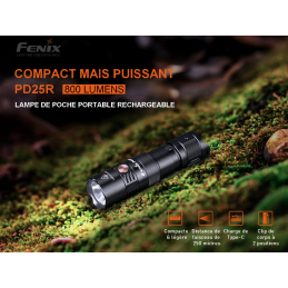 Fenix PD25R Lampe de poche portable rechargeable -