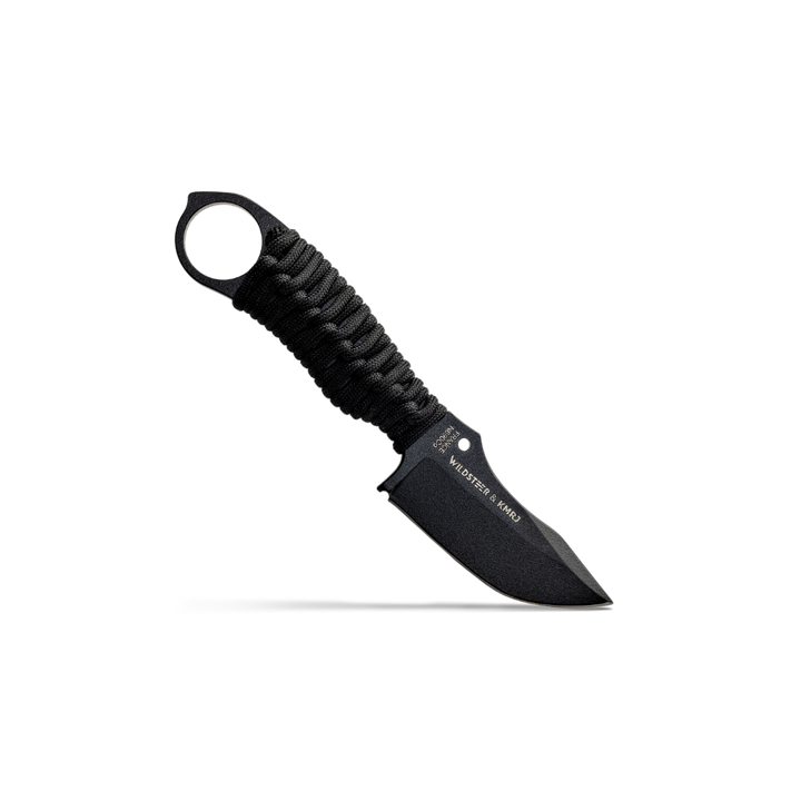 KARLICAN – Couteau compact paracorde noire | Lame époxy noire | Wildsteer x Kmaxrom