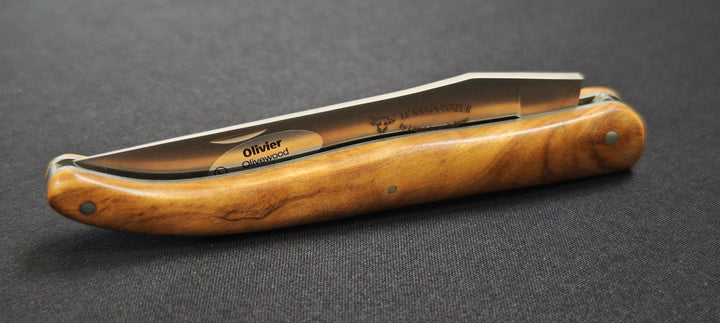 Laguiole en Aubrac - Le randonneur - Couteau pliant de poche - manche olivier