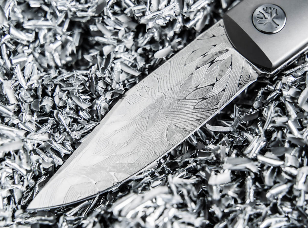 Böker BRLW Meteorite Damast Platinum Edition — Couteau pliant 110676DAM