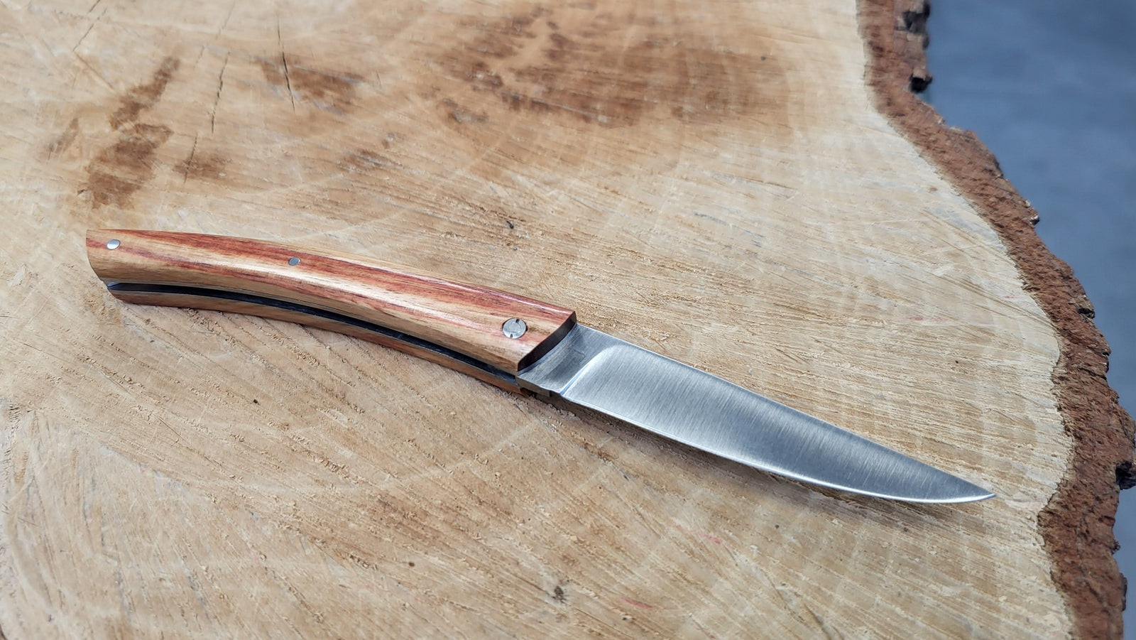 Thiers par Le Fidèle - Couteau pliant en bois de rose - lame 9cm - Coutellerie Marcin