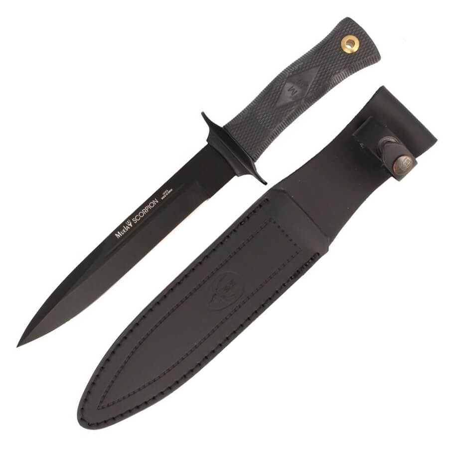 Muela Scorpion-19N – couteau fixe à lame noire de 19 cm