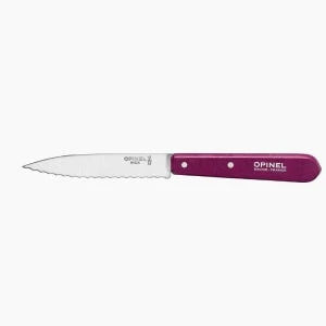 Opinel 113 couteau à éplucher , cranté - couleur aubergine