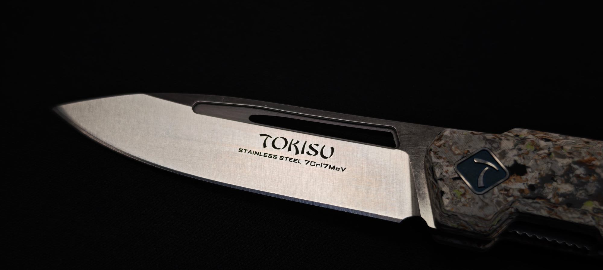 TOKISU Couteau pliant manche Micarta Glacial - Lame 8 cm – Réf. 25285