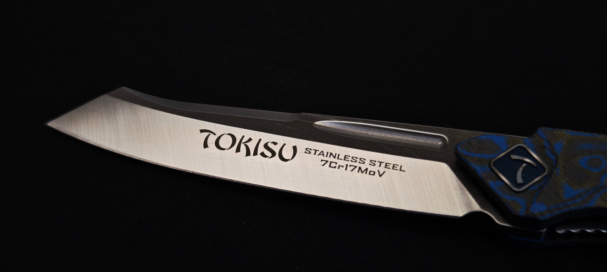 TOKISU Couteau pliant - manche Micarta Bleu Mix – Réf. 25287