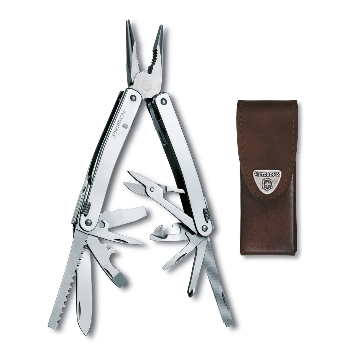 Victorinox Swiss Tool Spirit X 3.0224.L con funda de cuero