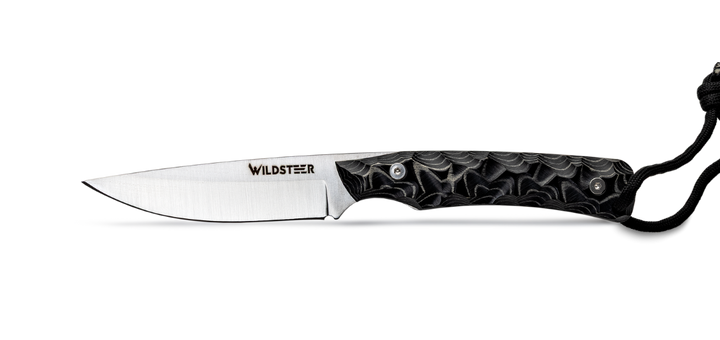 Couteau WILDSTEER TROLL TOXIFIÉ – Lame brossée 14C28N & manche pakkawood noir
