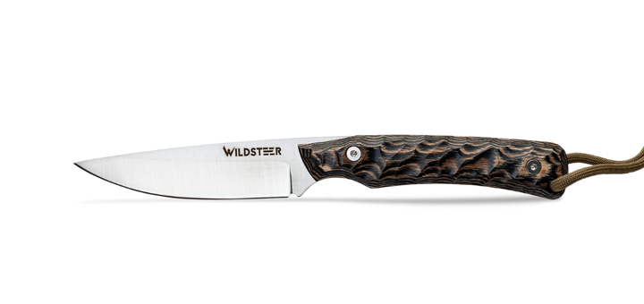 Wildsteer TROLL Toxifié – Manche Pakkawood Marron | Couteau Compact Outdoor 14C28N